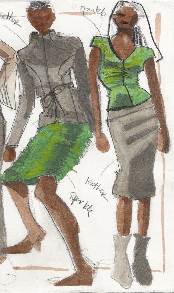 croquis illustrations gouache design laura v