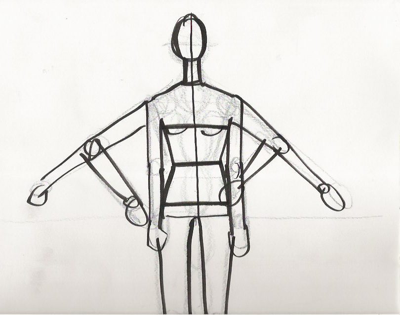 Laura Volpintesta reusable croquis and flat doll