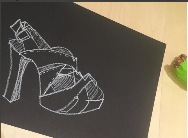 china marker Sketching Fashion Accessories- Shoe Design- Fashion Illustrator Laura Volpintesta