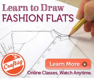drawing fashion flats online course on Craftsy .com taught by Laura Volpintesta