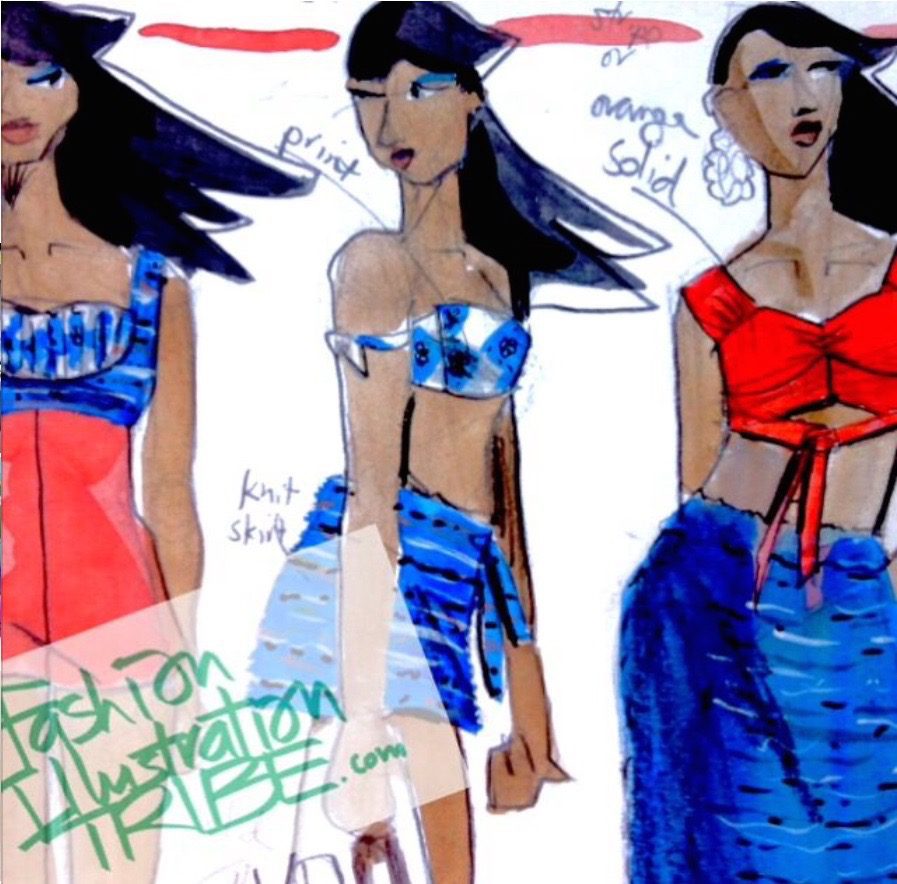 COLLECTION: Original Fashion Design Sketches by Laura Volpintesta