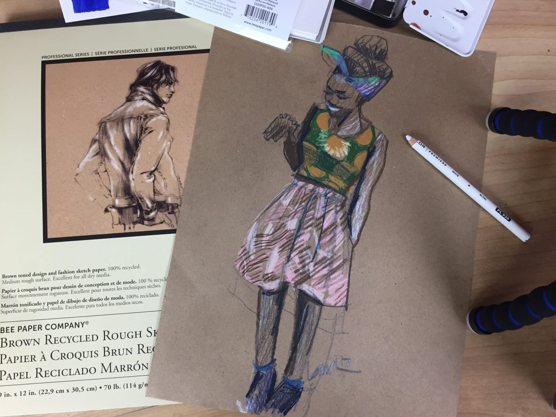 colored pencil in fashion design and illustration