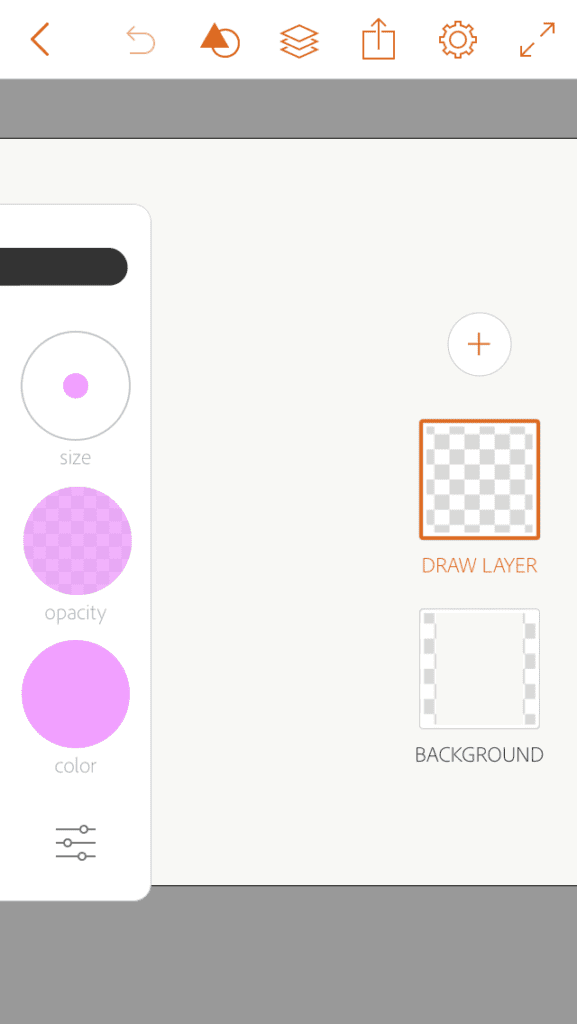 user interface, adobe draw app on the ipad pro