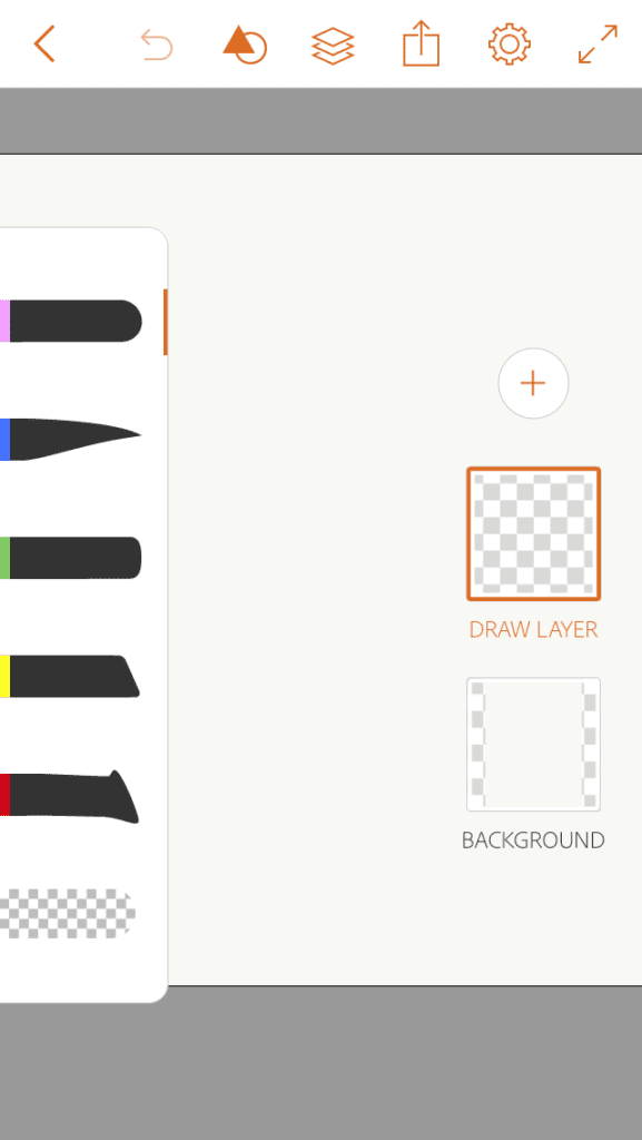 adobe draw app for fashion illustration, user interface, on ipad, 