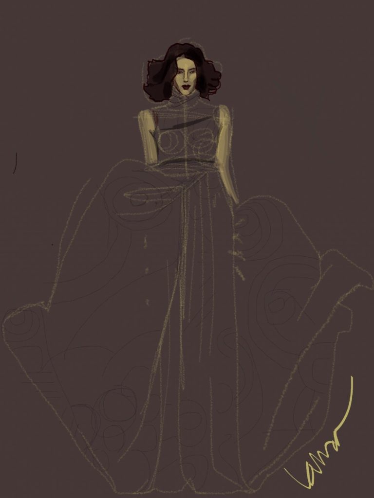 tinted paper for fashion derawing , with digital apps.
