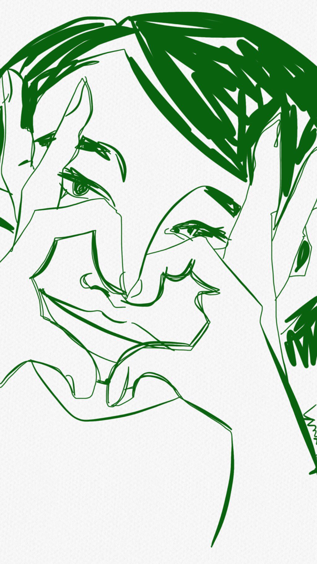Digital Brush Pen Line Drawing by Laura Volpintesta