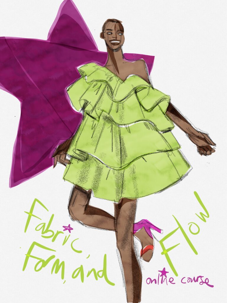 Fashion Eveningwear Special Fabrics and Silhouettes Rendering