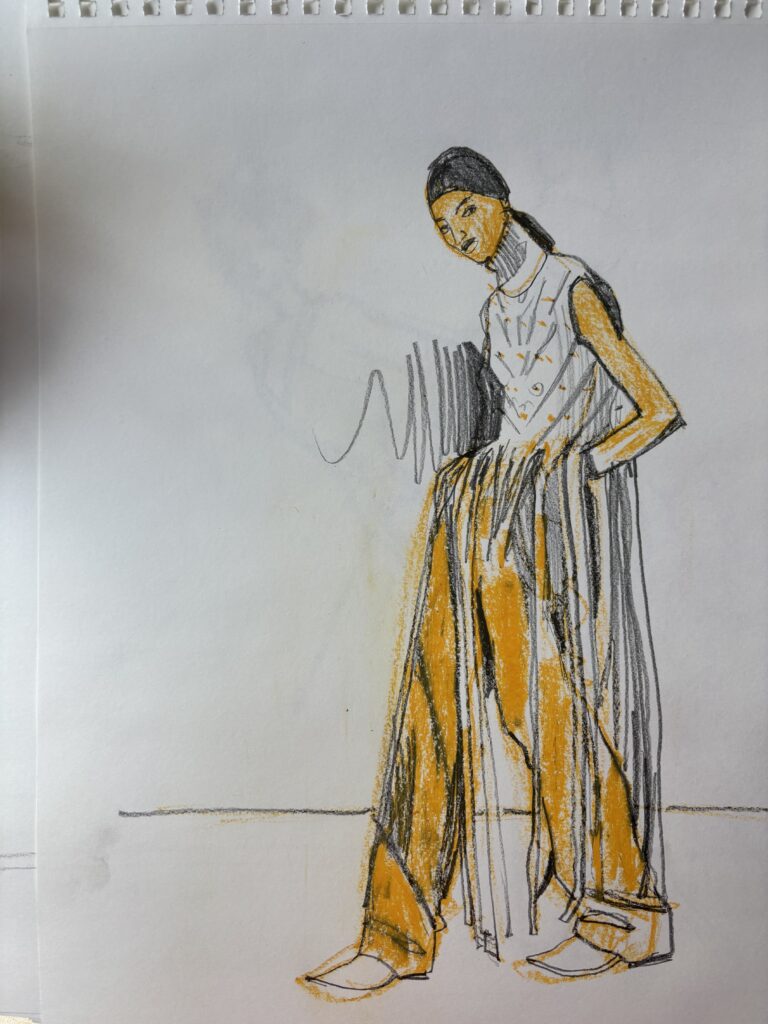 darwing fringe, layering, pants,