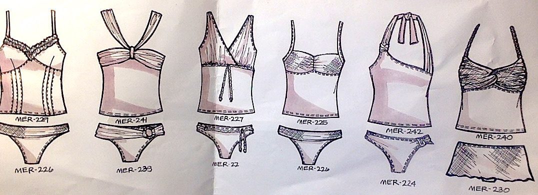 fashion design flats lihne sheet from swimwear design job 