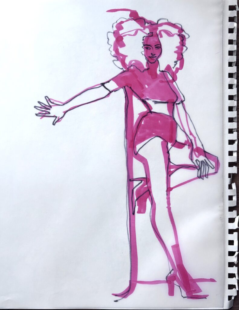 marker sketch, learning, sharpie, model drawing, warmups, vellum trace, fabriano